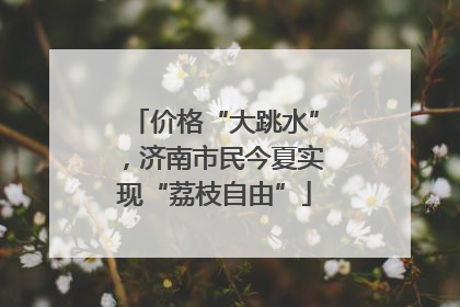 价格“大跳水”，济南市民今夏实现“荔枝自由”